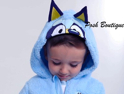 Bluey Hoodie Met 3D-oren | Officiële Merchandise | Blauw