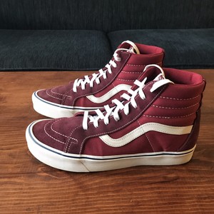 all burgundy vans sk8 hi