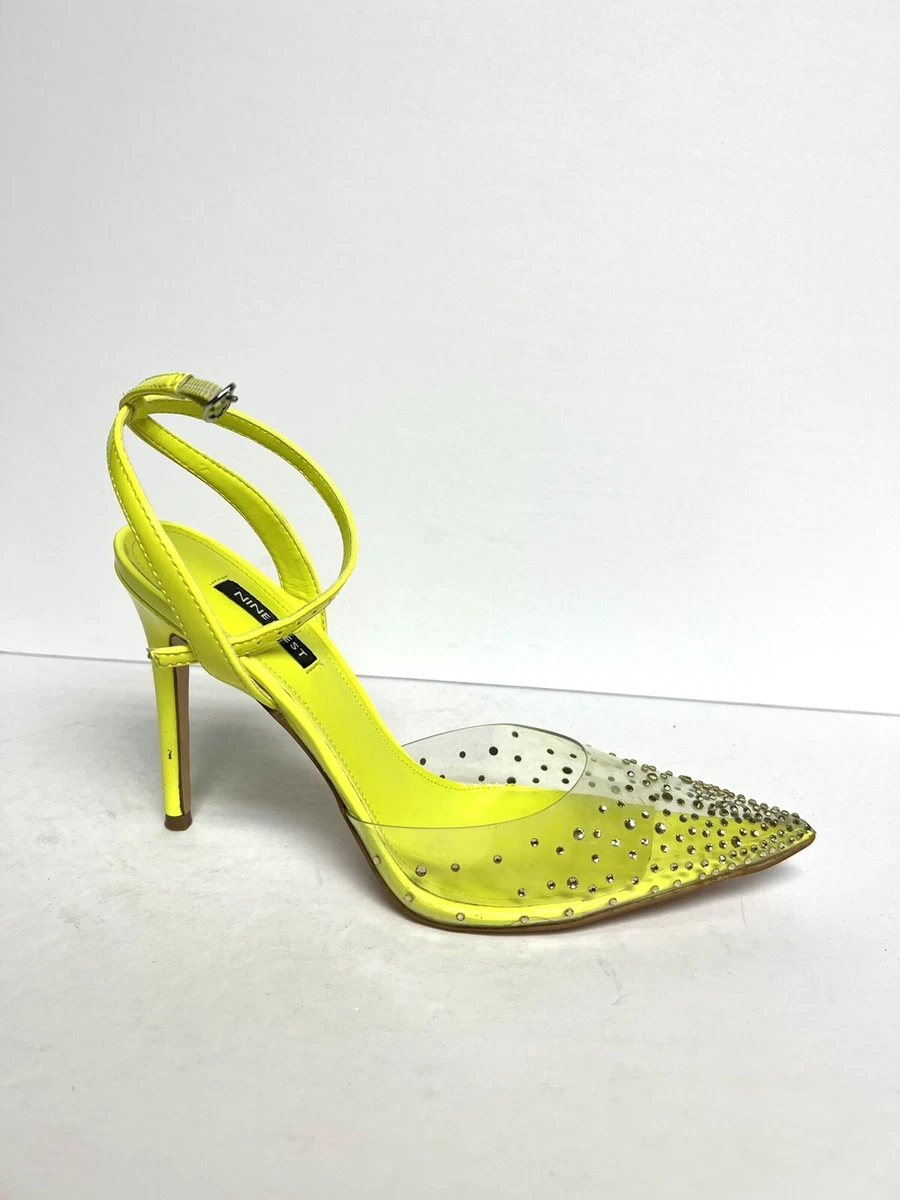 Nine West Womens Foreva Pump Heel Yellow Size 9 M