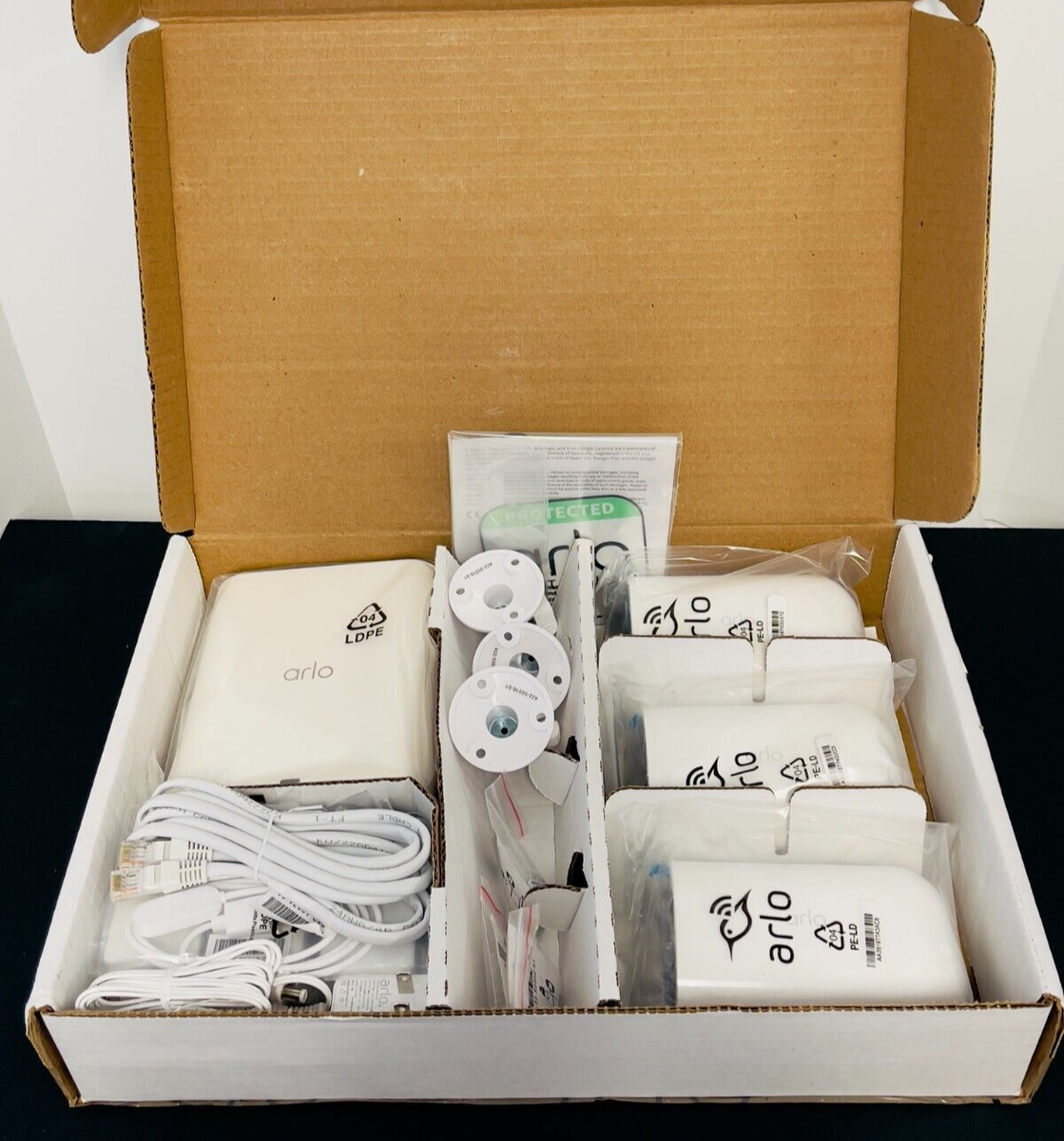 Arlo Pro 4 XL Spotlight 3 Camera Security Bundle VMS4352P-1CCNAS