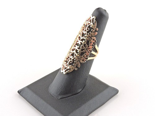 Sterling Silver Filigree Elongated Ring - Free Gift Packaging - Picture 7 of 22