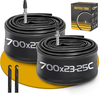 2er Pack Fahrradschläuche 28 Zoll 700x23-25C, Presta 48mm, langlebig, einfache M
