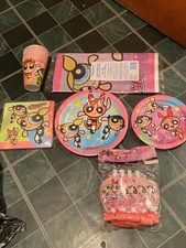 6 Piece Power Puff Girls Vintage Party Supplies *NEW/Unused* y1