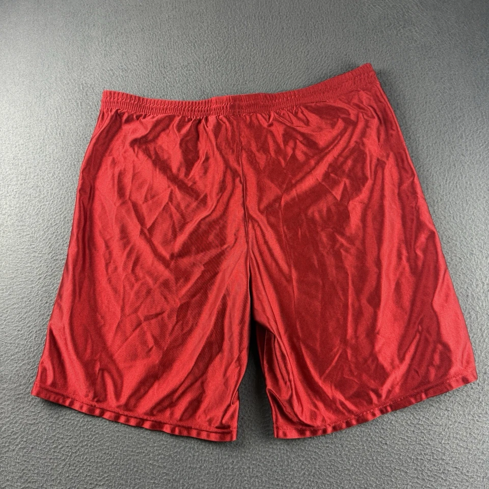 Nike Shorts Men’s L Red Vintage Made In USA 90s Dazzle Shiny Y2K Athletic Swoosh - Image 3 of 4