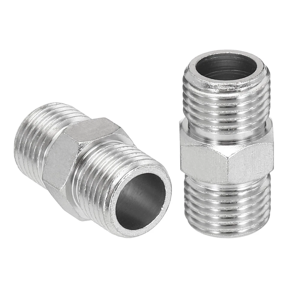 1/8 to 1/8 Air Brush Hose Adapter, 2PCS 1/8" BSP Male to 1/8" BSP Male - image 4 of 4