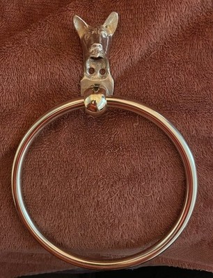 Basenji Bronze Towel Ring!
