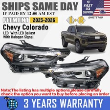 Left or Right LED Headlight Assembly For Chevy Colorado 23-25 87818228 87818229