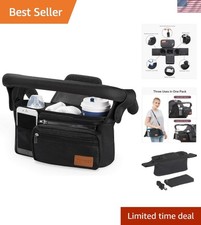 Universal Stroller Organizer with Insulated Cup Holder Detachable Phone Bag ...