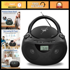 Portable CD Player Boombox, Bluetooth, AM/FM Radio, USB, Compact Music System