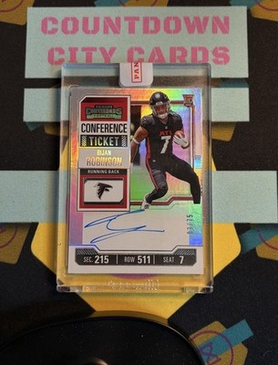2023 PANINI CONTENDERS BIJAN ROBINSON ROOKIE CONFERENCE TICKET AUTO /75 SEALED