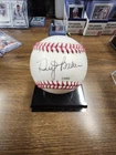Dusty Baker Signed Authentic MLB Baseball Display case included.
