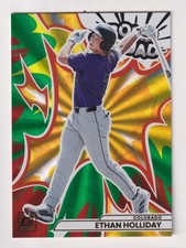 2026 Panini Donruss BOMB SQUAD! GREEN LASER #6 ETHAN HOLLIDAY RC Rookie Rockies