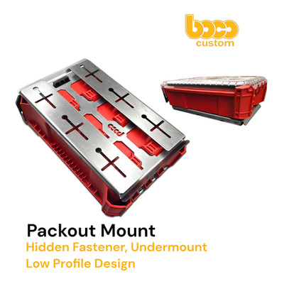 Milwaukee Packout Compact Mount with Hidden Fasteners/Undermount, 14ga Steel