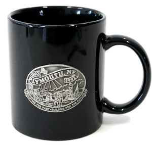 Vintage Plymouth Nebraska Centennial Mug 1992 - 1 of 12 - Pewter Medallion