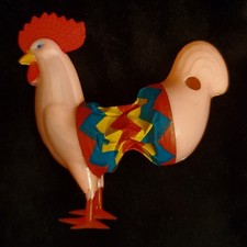 VINTAGE 50 s Toy Whistle Rooster Noisemaker With Expandable Body VERY RARE 4"