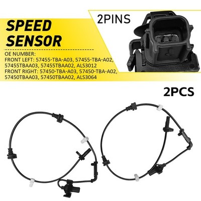 2x Front Left Right ABS Wheel Speed Sensor For Honda 2019-21 Insight 57450TBAA02
