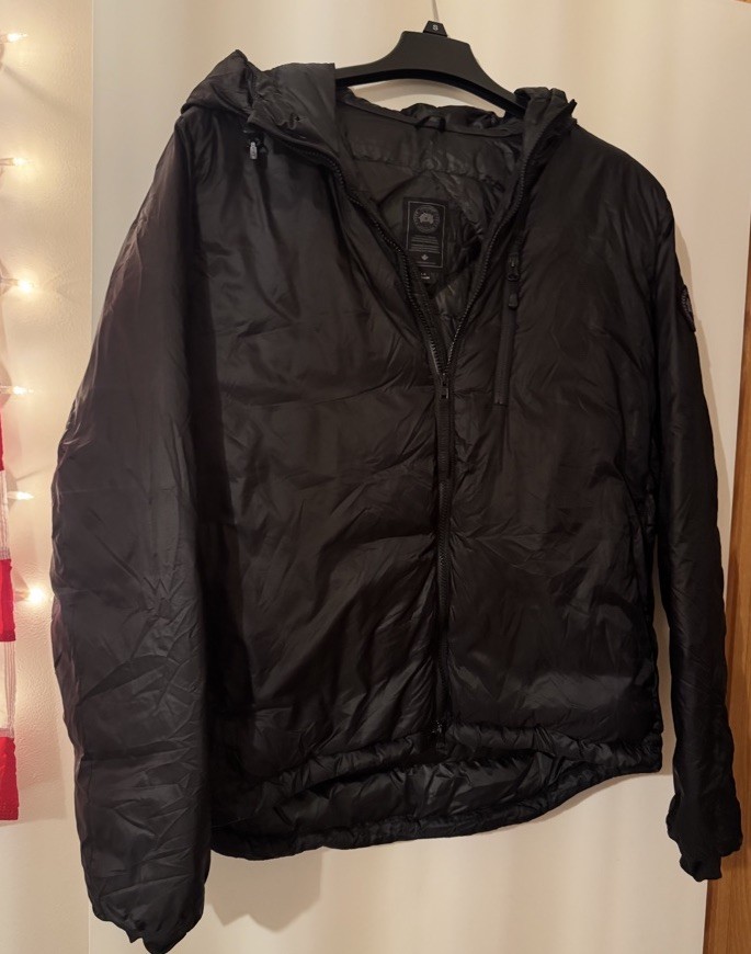 Canada Goose Black Hooded Down Puffer Lodge Jacket