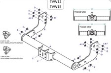 Towtrust Fixed Flange Neck Towbar For Volkswagen Crafter Van + 13 Pin Wiring Kit