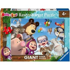 Ravensburger RVB03133 Puzzle da 24 Pezzi - Gigante da Pavimento: Masha e Orso