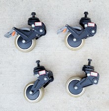 4er Set Fuß Master GDS-100 feststellbare drehbare und starre Schwerlastrollen/-räder