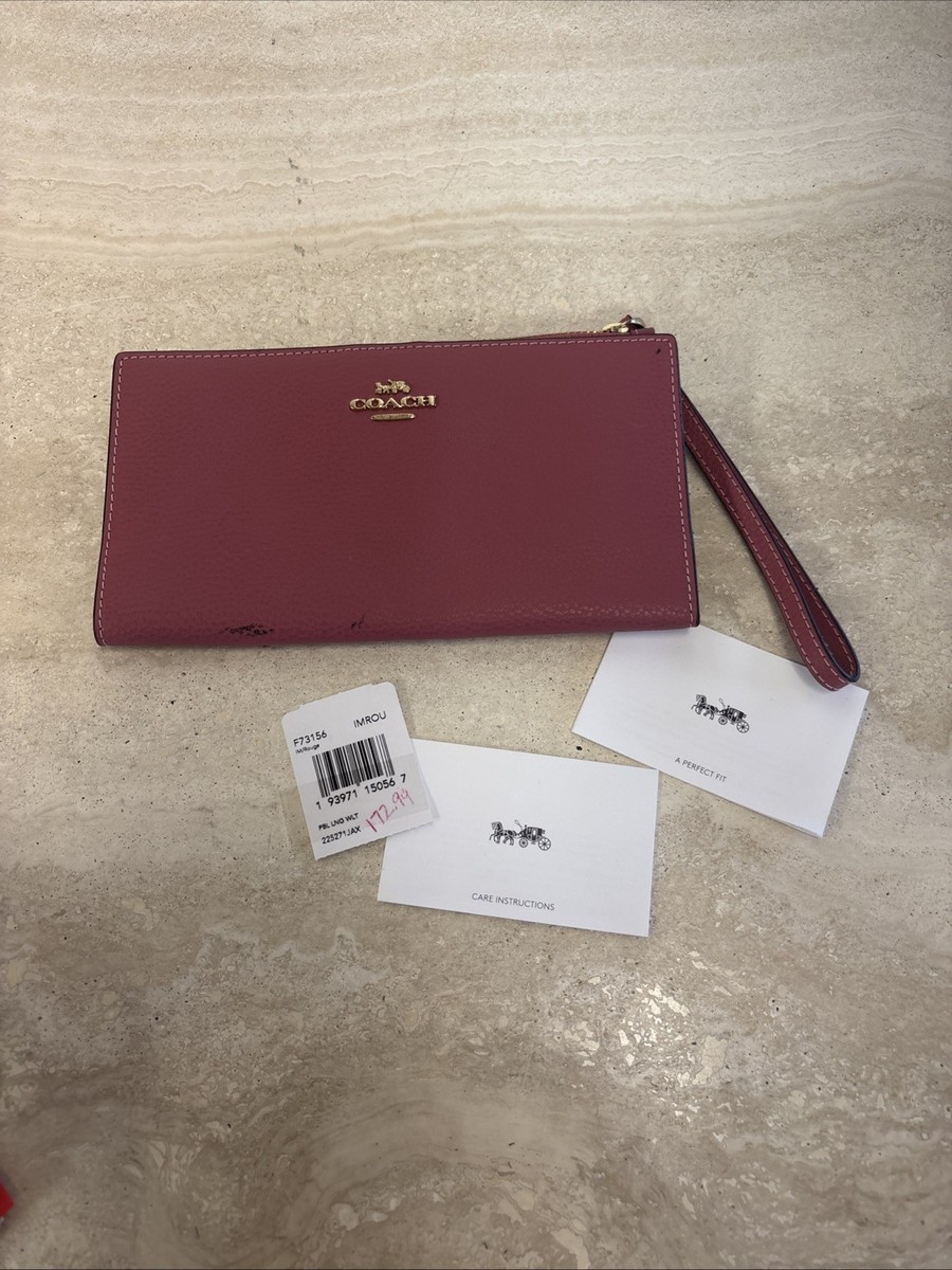 Coach PBL Long Wallet In Rouge F73156 | eBay