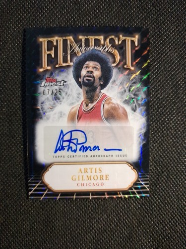 2024-25 Topps Finest Artis Gilmore Finest Autographs Auto Black Geometric /25