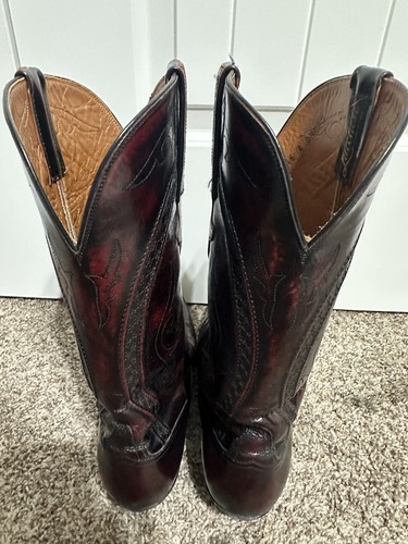 Stivali da cowboy Lucchese nero ciliegia L663064 taglia 11,5 - Foto 6 di 12