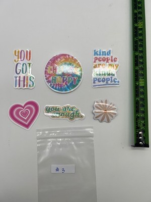Multiuse Vinyl Sticker Lot of 5 Asstd Colors & Sizes - Positivity You are Enough