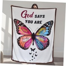 Birthday Gifts for Women Christian Unique Christian Throw 50  x 60" Butterfly