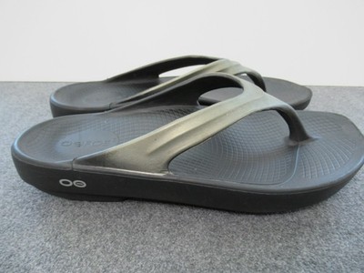 OOFOS Ooahh Thong Sandals Women's Size 10  - EU 41 Gray Recovery Comfort
