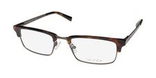 NEW NAUTICA N9103 EYEGLASSES MENS BROWN 206 BROWLINE METAL  PLASTIC 53-19-140
