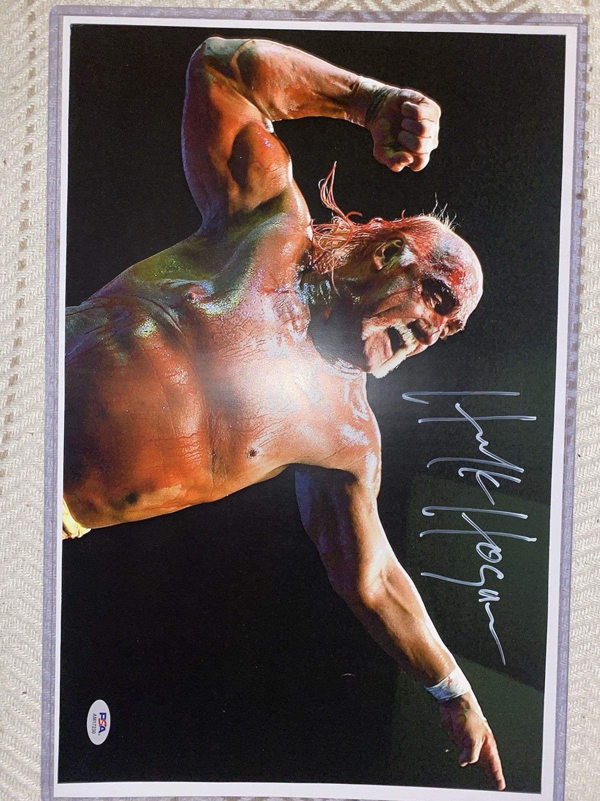 Hulk Hogan Autographed Signed 10.5x16.5 Photo Certified By PSA WWE WCW TNA 