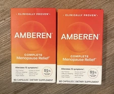 Amberen Complete Menopause Relief 2 Packs Of 60 Caps = 120 Capsules Total NEW