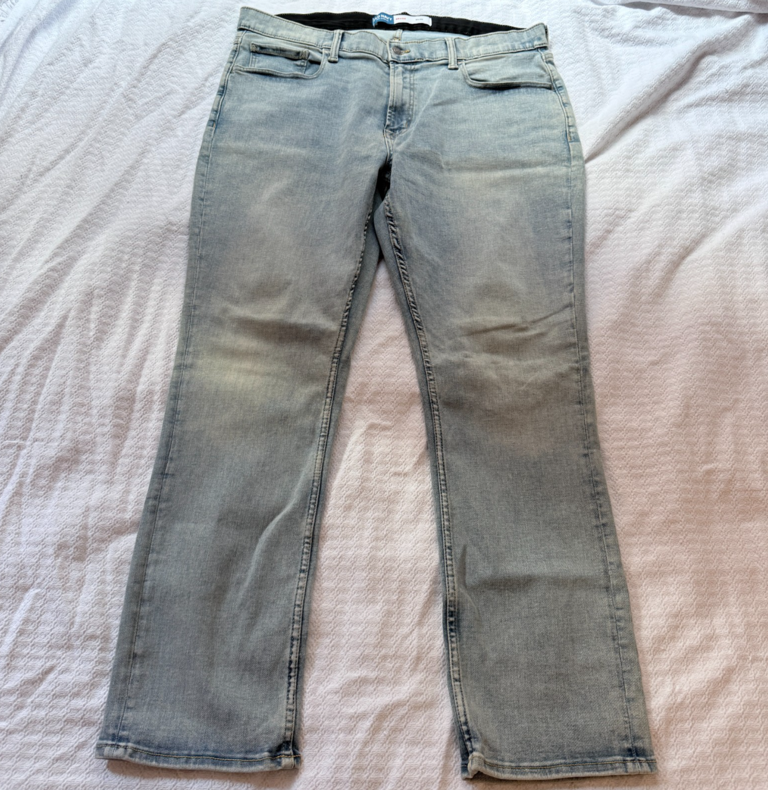 Old Navy Men’s 36x30 Slim Fit Jeans Light Wash Blue 360° Stretch Denim Casual