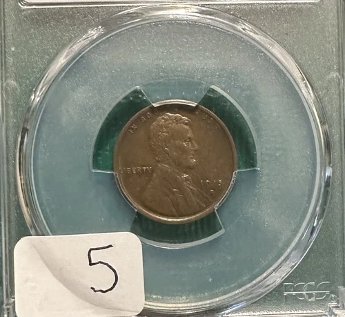 PCGS AU- 58 ! 1915-D LINCOLN WHEAT CENT