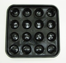 Pool - Billiard Ball Tray holds 16 Standard 2 1/4" Size Balls Black - SHIPS FAS
