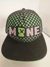Minecraft Kids Green/Black Snap Back Cap