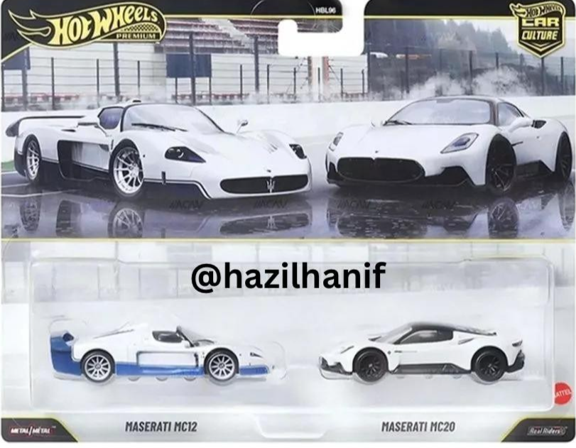 2026 HOT WHEELS PREMIUM TWIN' PACK MASERATI MC12 AND MASERATI MC20
