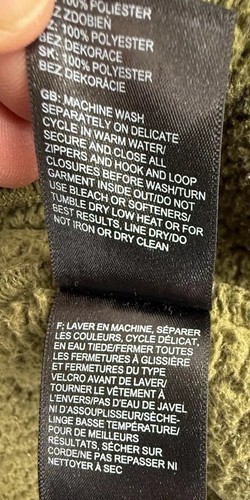 The North Face Sweatshirt Boys Large (14/16) Olive Green Sherpa Fleece Half Zip - Picture 5 of 11