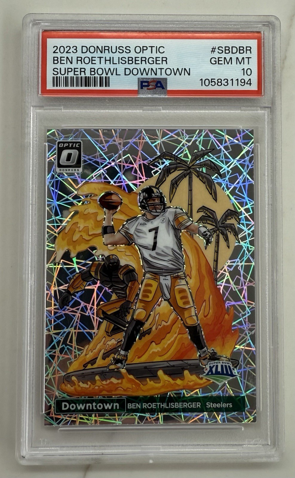 2023 Donruss Optic Ben Roethlisberger Super Bowl Downtown #SBD-BR PSA 10
