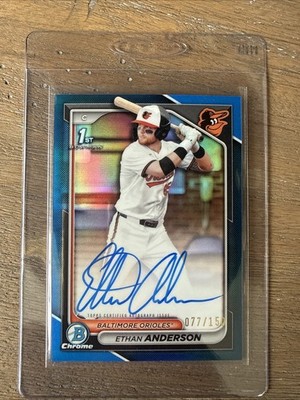 2024 Bowman Draft Chrome Ethan Anderson Auto #CPA-EA True Blue  Refractor /150
