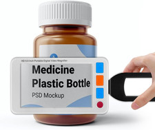 5.0 Inch Digital Magnifier,3X-48X Zoom Electronic Reading Aid,Simplified Buttons