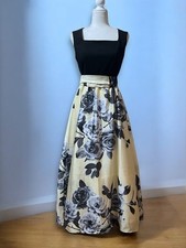 Women s Size 12 Blue Floral A-line Formal Dress With Waist Sash R M Richards