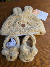 Baby Winnie the Pooh Hat and Bootie Set One Size - Cloud Island Tan NWT 