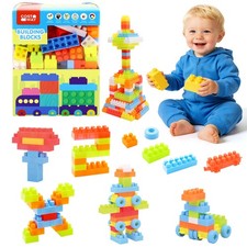 150 Pcs Toddler Building Blocks Toy Stacking Block Set for 3 Boys  Girls