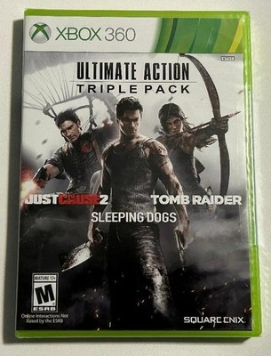 Ultimate Action Triple Pack Xbox 360 Just Cause 2 , Sleeping Dogs , Tomb Raider