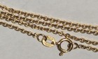Estate Vintage Solid 14kt Yellow Gold Rolo Belcher Necklace Cable Chain 17.5" 2. — photo 6