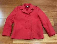Brooks Brothers red double-breasted pea coat size L