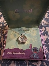 Disney STITCH Fine Silve Plated 16   2 Necklace