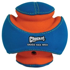 ChuckIt! Kick Fetch Dog Toy Ball, Small, w/ Giggle Sounds - Durable Pet Play